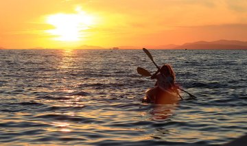 Sunset kayaking 